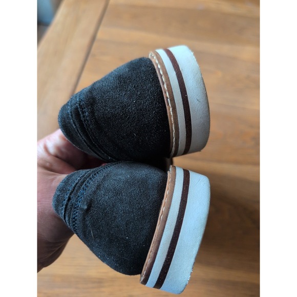 Lands' End Shoes Mens Size 10D Black Suede Penny Loafers Slip On Casual Dress - Picture 4 of 7